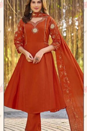 Ladies Flavour 3417 Mul Chanderi Kurti Set Low Price Rehmat Boutique