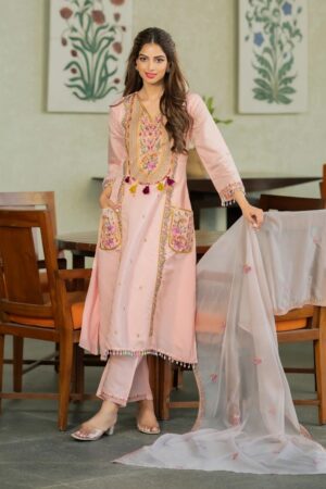 Indira 01 Pv Embroidery Kurti Set Wholesale Price Rehmat Boutique