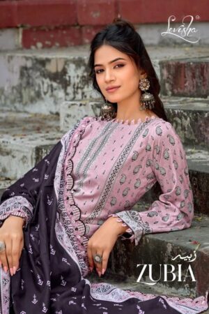 Levisha Zubia Embroidered Cotton Dress Material Collection Rehmat Boutique