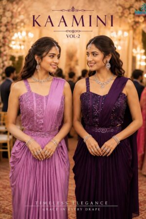Mrudangi Kaamini Vol 2 Lycra Ready To Wear Designer Saree Rehmat Boutique