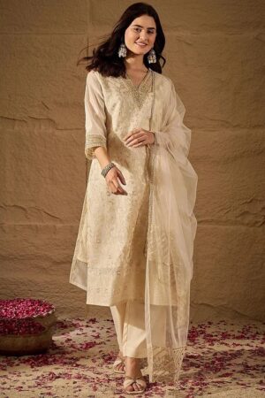 Navya Kurti 249 Chanderi Silk Kurti With Bottom Dupatta Rehmat Boutique
