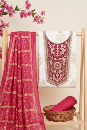 Rnx 5066 Rayon Bandhani Printed Dress Material Collection Rehmat Boutique