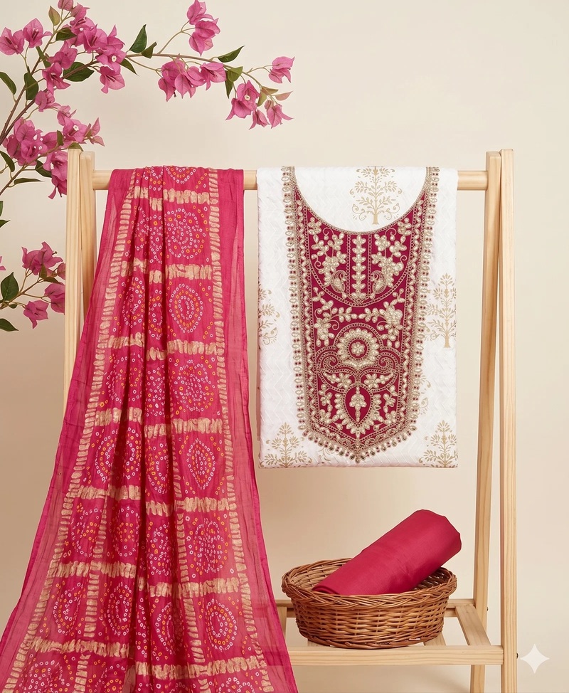 1778386071 Rnx 5066 Rayon Bandhani Printed Dress Material Collection Rehmat Boutique Rnx 5066 Rayon Bandhani Printed Dress Material Collection Rehmat Boutique