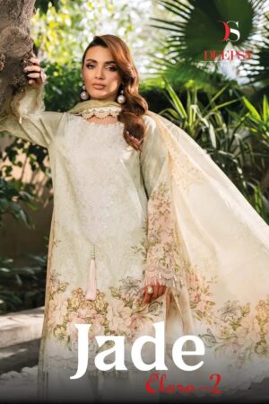 Deepsy Jade Elara Vol 2 Cotton Pakistani Suits Chiffon Dupatta Rehmat Boutique