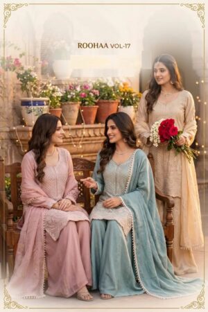 Roohaa Vol 17 Beads Worked Salwar Kameez Collection Rehmat Boutique
