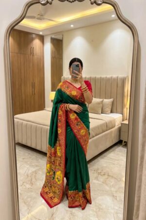 Mb 67 Multicolored Pashmina Silk Saree Collection Rehmat Boutique