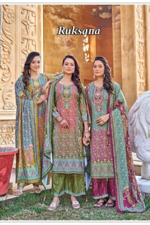 Banwery Ruksana Printed Mirror Work Kurti With Bottom Dupatta Rehmat Boutique