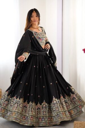 Tc 297 To 299 Thread Embroidery Lehenga Choli Collection Rehmat Boutique