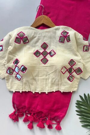 Khadi Vol 18 Nx Thread Worked Blouse With Khadi Cotton Saree Rehmat Boutique