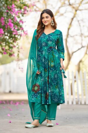 Dhruvi 433 Printed Kurti Pant And Dupatta Collection Rehmat Boutique