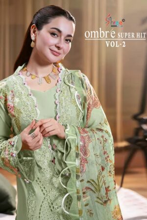 Shree Ombre Super Hit Vol 2 Embroidered Pakistani Suits Chiffon Duaptta Rehmat Boutique