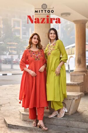 Mittoo Nazira Handwork Kurti With Pant Dupatta Collection Rehmat Boutique