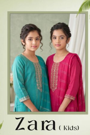 Zara Kids Simmar Embroidered Girls Kurti Set With Dupatta Online Rehmat Boutique
