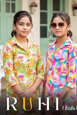 Ruhi Kids Rayon Kids Co-Ord Sets for Girls Online in India Rehmat Boutique