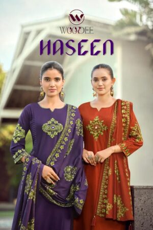 Woodee Haseen Thread Worked Kurti With Bottom Dupatta Rehmat Boutique