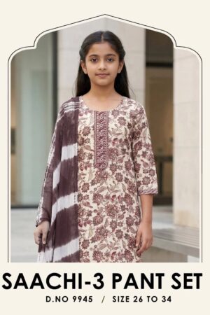 Saachi 9945 And 9947 Capsule Printed Girls Kurti Sets Dupatta online in India Rehmat Boutique