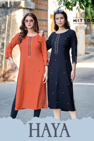 Mittoo Haya Thread Worked Casual Wear Kurti Collection Rehmat Boutique