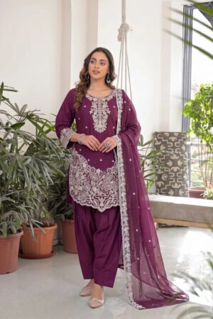 Afsana Girija Barlin Embroidered Readymade Salwar Suits Rehmat Boutique