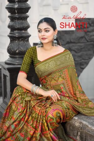Kashvi Shanti Vol 14 Bright Printed Saree Collection Rehmat Boutique
