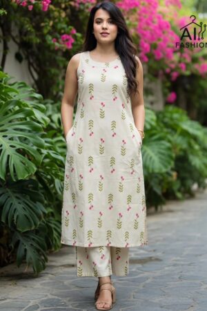 Summer Special 02 Printed Cotton Kurti With Bottom Rehmat Boutique