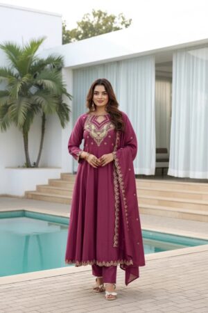Harshita 01 Cp Embroidered Kurti With Bottom Dupatta Rehmat Boutique