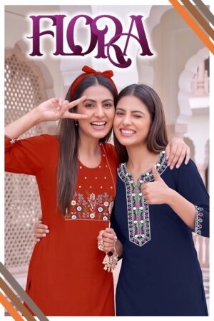 Flora Vol 1 Dhabu Cotton Casual Kurti With Bottom Online In India Rehmat Boutique