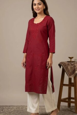 Nisha 1009 Vol 2 Cotton Self Embroidered Kurti Collection Rehmat Boutique