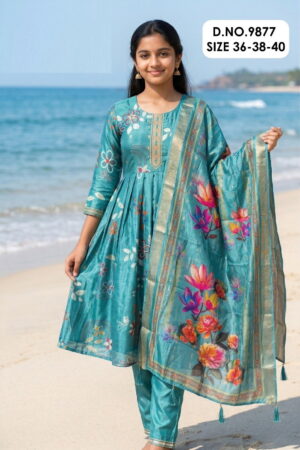 Mishita 9877 Printed Kids Kurti With Pant Dupatta Rehmat Boutique