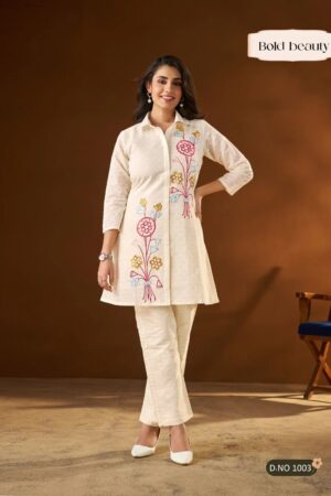 Vamika Bold Beauty Cotton Embroidered Co Ord Set Rehmat Boutique