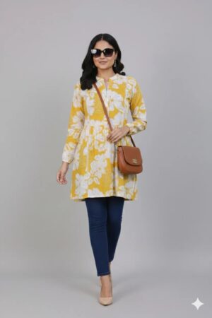 Swara Ladies Tunic Pure Cotton Ladies Tops Rehmat Boutique