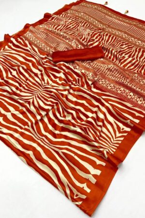 Lux Vol 37 Semi Modal Design Printed Saree Collection Rehmat Boutique