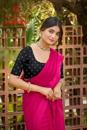 Kashvi Jasmine Vol 1 Soft Sparkle Plain Saree Collection Rehmat Boutique