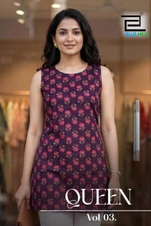 Blue Hills Queen Vol 3 Cotton Printed Short Ladies Tops Rehmat Boutique