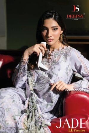 Deepsy Jade Le Premier Lawn Cotton Salwar Suits Chiffon Dupatta Rehmat Boutique