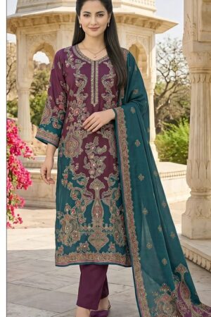 Shree Kt 369 Viscose Muslin Aari Work Salwar Suits Rehmat Boutique