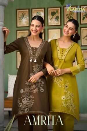 Karissa Amrita Cotton Hand worked Kurti With Bottom Rehmat Boutique
