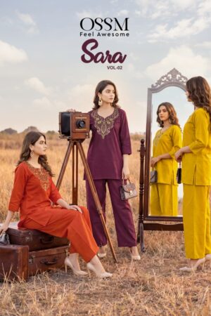 Ossm Sara Vol 2 Dhabu Cotton Trendy Co Ord Set Collection Rehmat Boutique