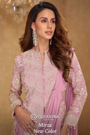 Gulkayra Mirza New Color Chinon Designer Indo Western Collection Rehmat Boutique