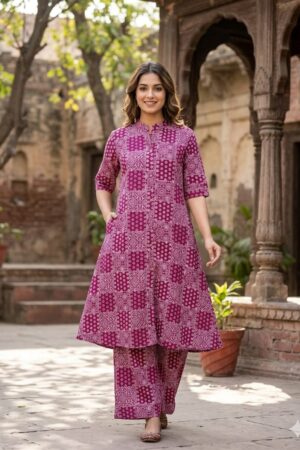 Lrc 05 Aline Printed Cotton Kurti With Bottom Collection Rehmat Boutique