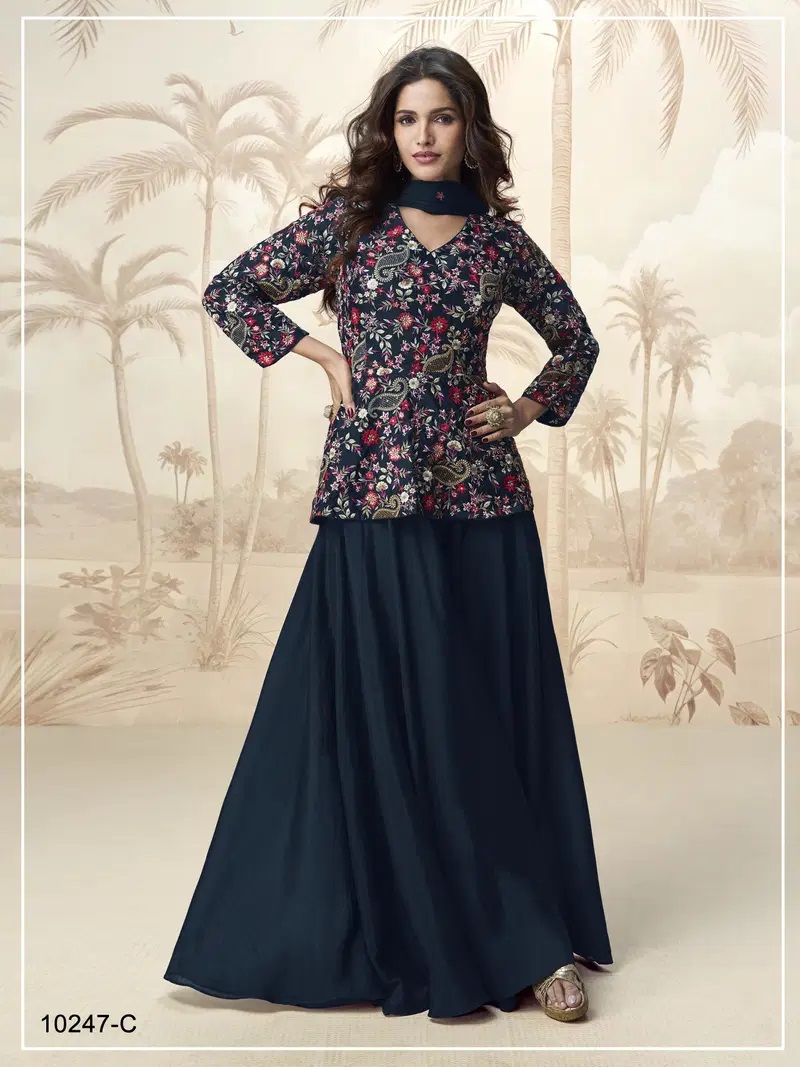 1781184703 10247 Master Colors Chinon Designer Indo western Collection Rehmat Boutique 10247 Master Colors Chinon Designer Indo western Collection Rehmat Boutique
