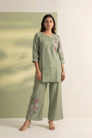Nisha K 1032 Berlin Embroidered Co Ord Set Collection Rehmat Boutique
