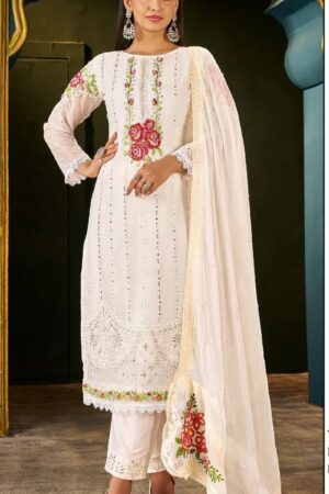 Elan E 01 Chiffon Embroidered Work Pakistani Salwar Suits Rehmat Boutique