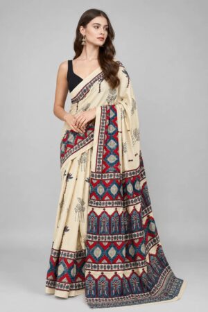 Sf Ajrakh Vol 2 Ajrakh Printed Saree Collection Rehmat Boutique