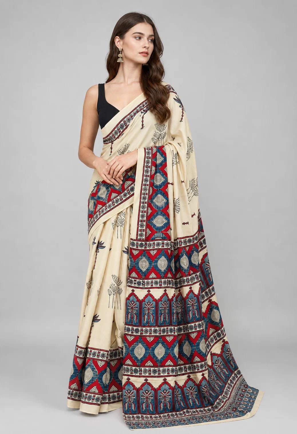 1781582460 Sf Ajrakh Vol 2 Ajrakh Printed Saree Collection Rehmat Boutique Sf Ajrakh Vol 2 Ajrakh Printed Saree Collection Rehmat Boutique