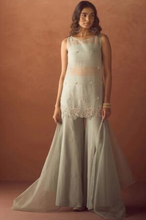 Fiorra 01 Party Wear Kurta And Plazzo With Dupatta Set Rehmat Boutique