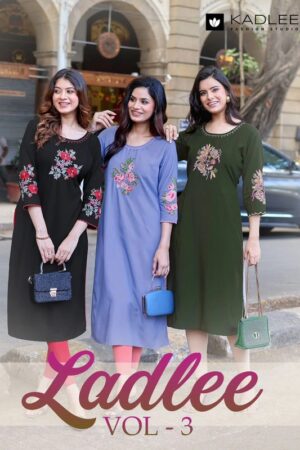 Kadlee Ladlee Vol 3 Thread Work Kurti Collection Rehmat Boutique