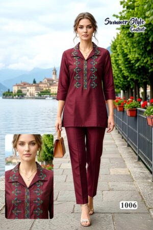 Summer Style Vol 8 Vartican Silk Embroidered Trendy Co Ord Set Rehmat Boutique