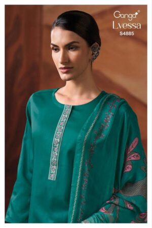 Ganga Lvessa 4885 Cotton Printed Neck Salwar Kameez Rehmat Boutique