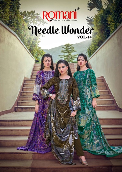 1781713559 Romani Needle Wonder Vol 14 Cotton Designer Dress Material Rehmat Boutique Romani Needle Wonder Vol 14 Cotton Designer Dress Material Rehmat Boutique