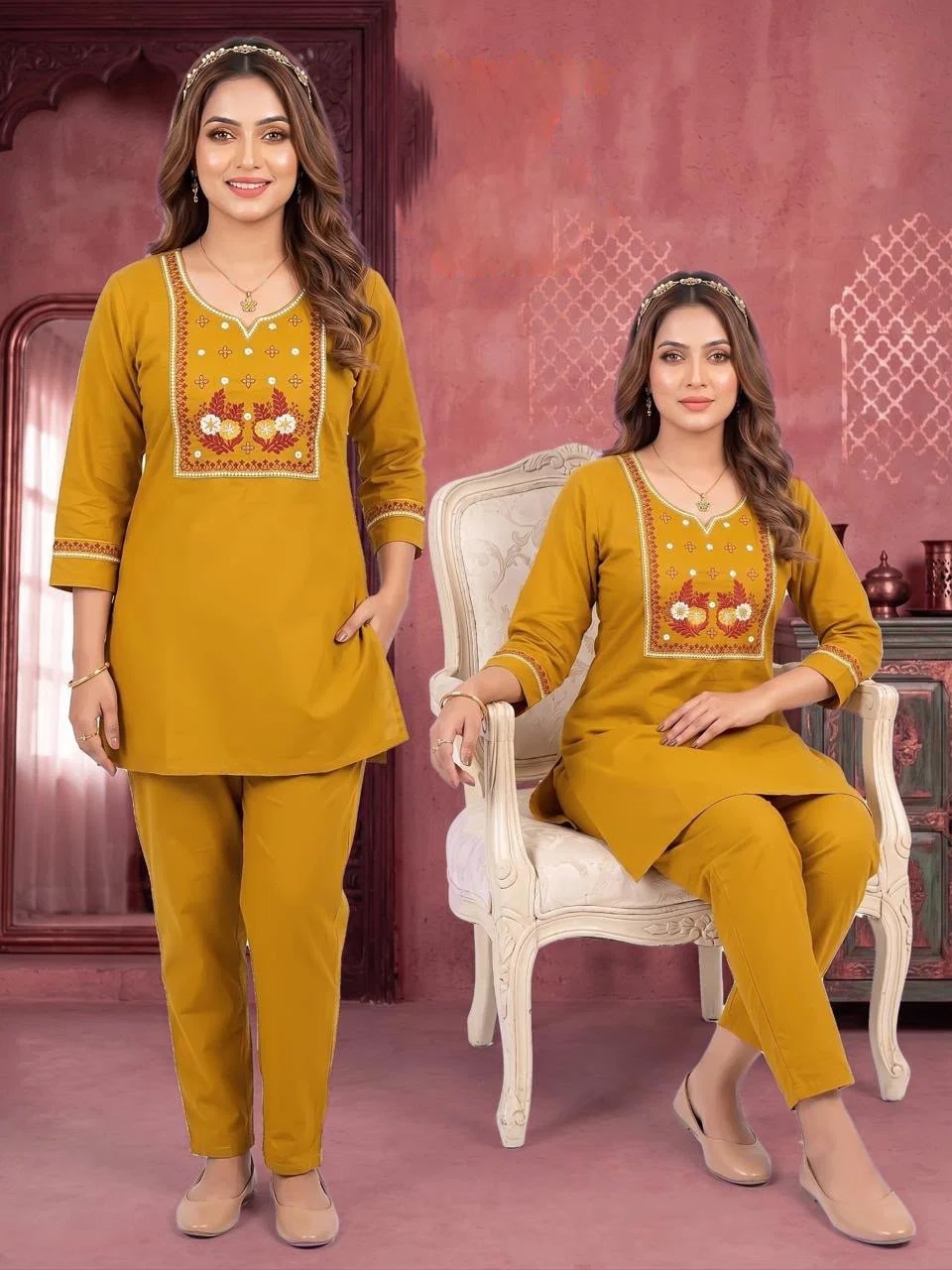 1781790986 Lrc 14 Dhabu Cotton Embroidered Co Ord Set Collection Rehmat Boutique Lrc 14 Dhabu Cotton Embroidered Co Ord Set Collection Rehmat Boutique